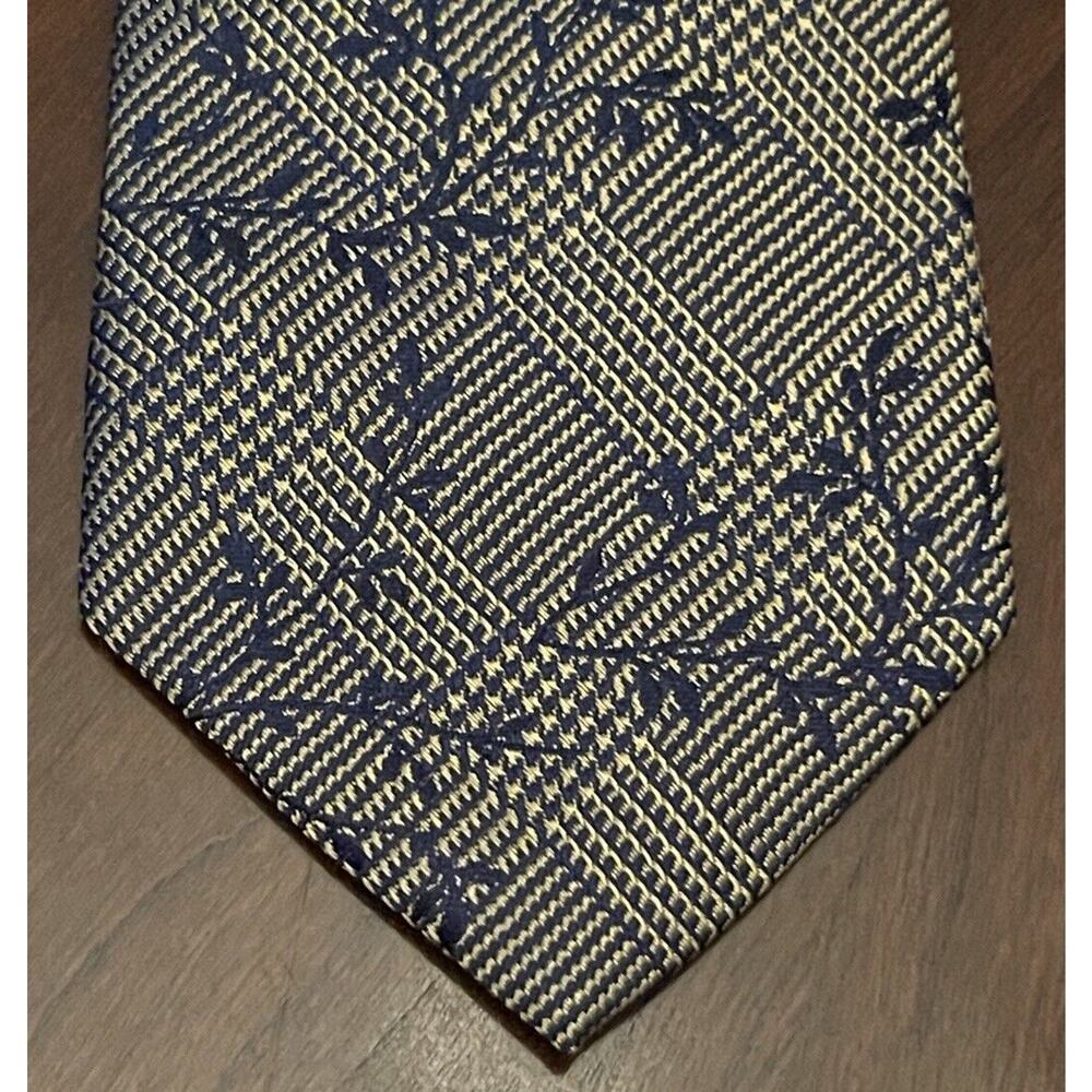 Wrk Work Rest Karma Gold Blue Houndstooth Silk Men’s Neck Tie Made In China